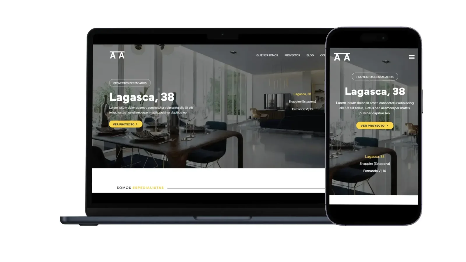 Diseño web de Arata arquitectura — portfolio de LuchoG Web